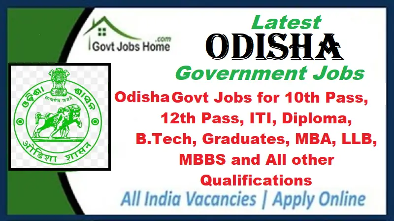 Latest Odisha Government Jobs 2024
