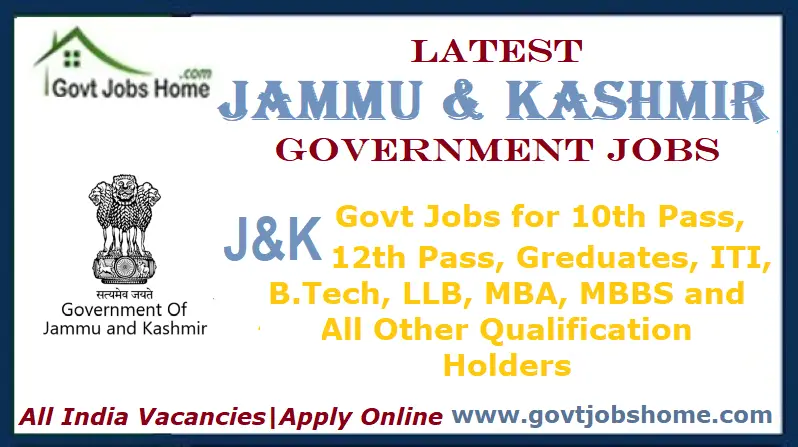 Latest Jammu and Kashmir Government Jobs 2023