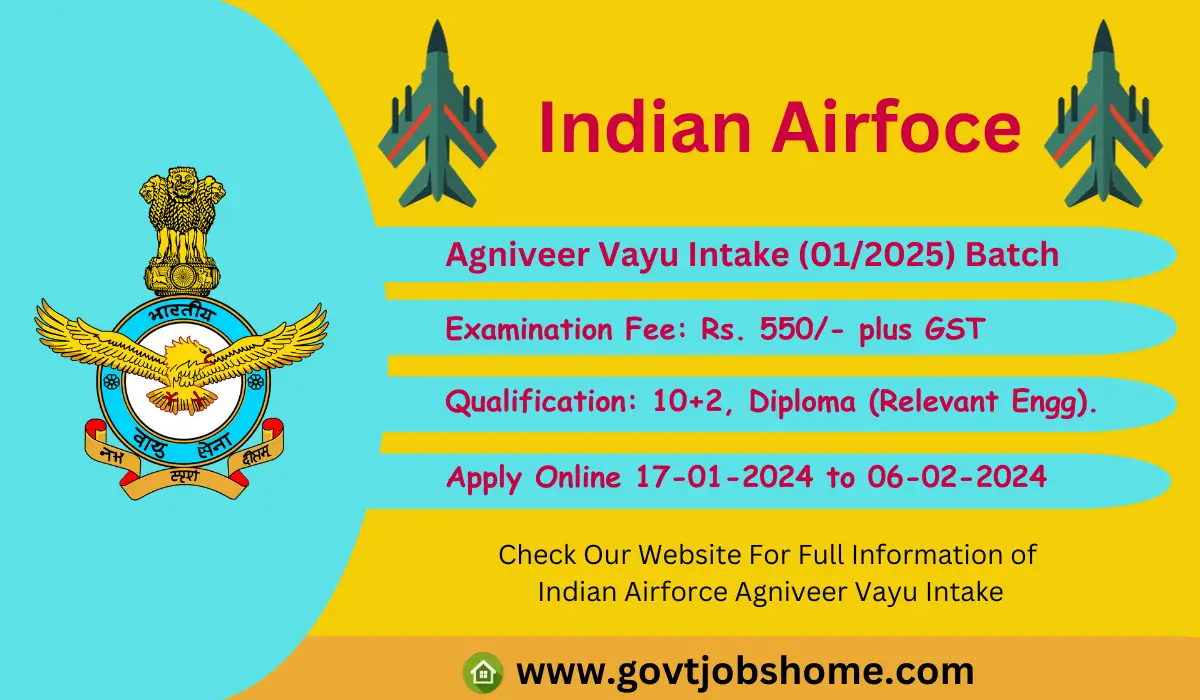 Indian Airforce Agniveer: Agniveer Vayu Intake (01/2025) Batch