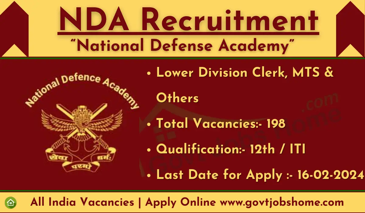 National Defense Academy: Group C – 198 Vacancies