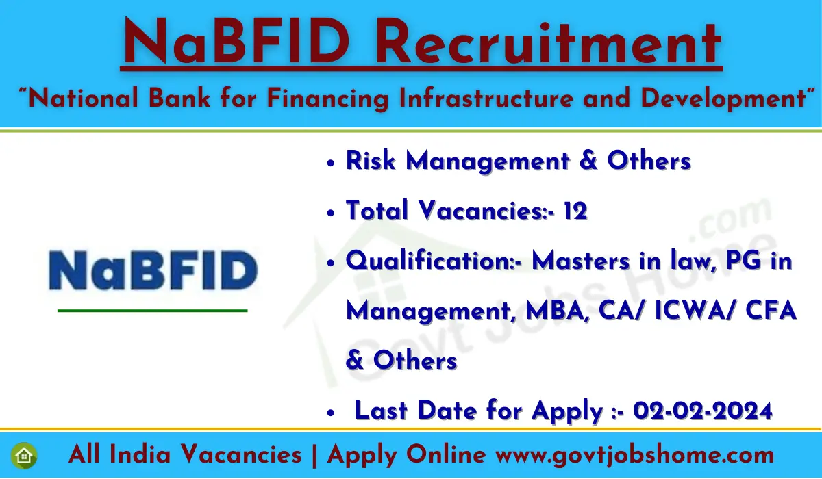 NaBFID Recruitment: Risk Management & Others – 12 Vacancies