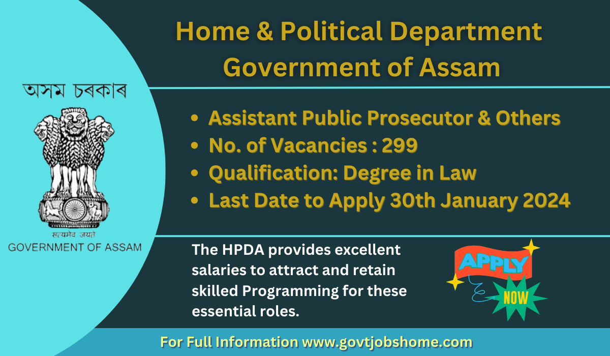 HPDA Recruitment: Assistant Public Prosecutor – 299 Vacancies