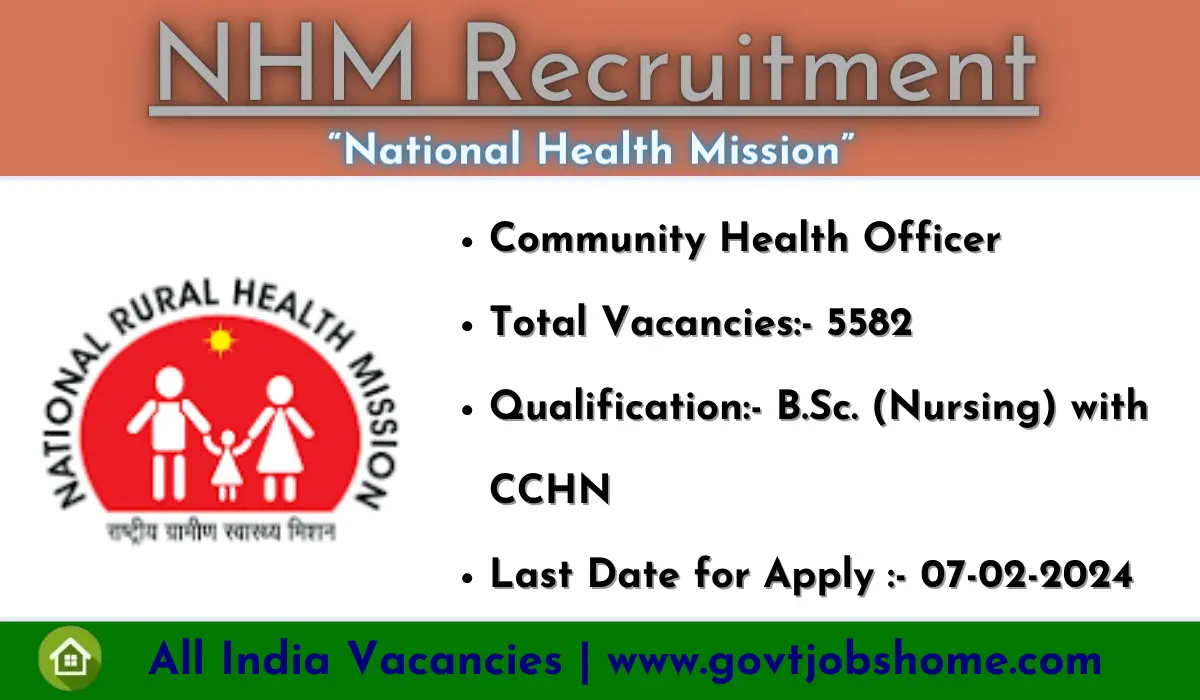 NHM, UP: Community Health Officer – 5582 Vacancies