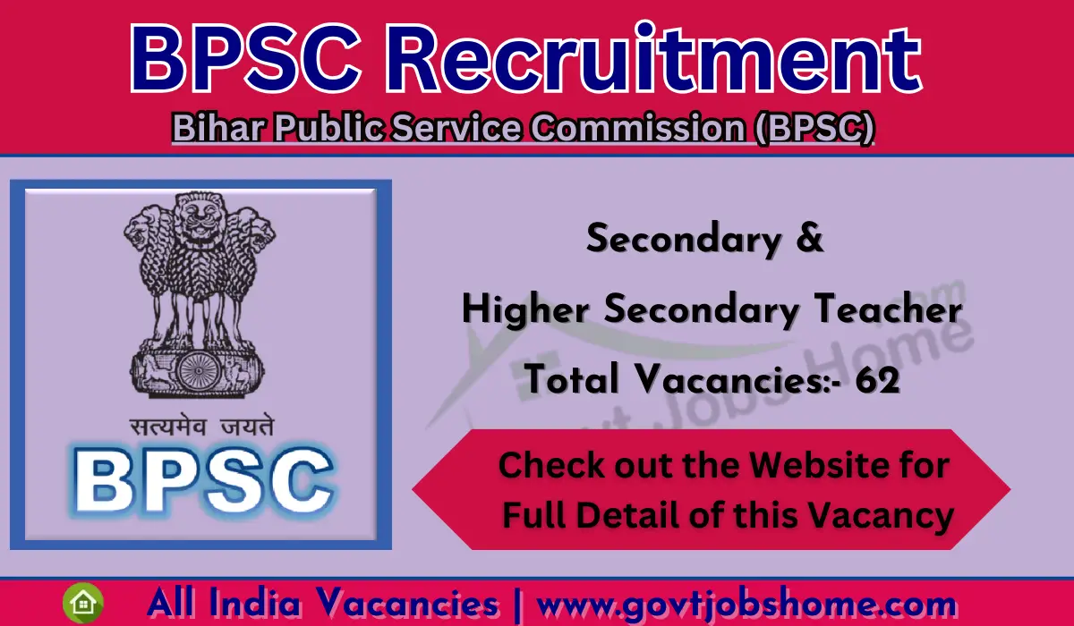 BPSC Recruitment: Secondary & Higher Secondary Teacher 